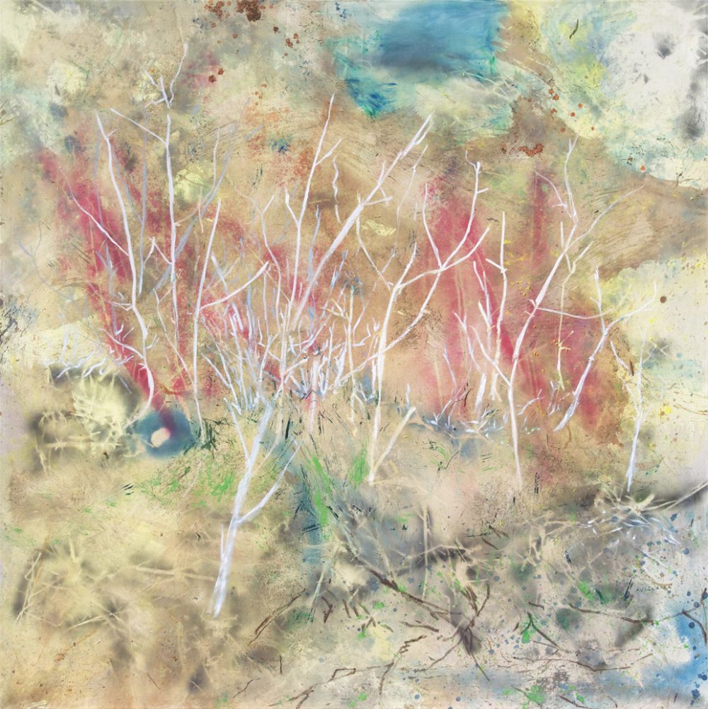 2007-45. Ramas muertas – Acrílico y oleo sobre tela. 200x200cm. Año 2007