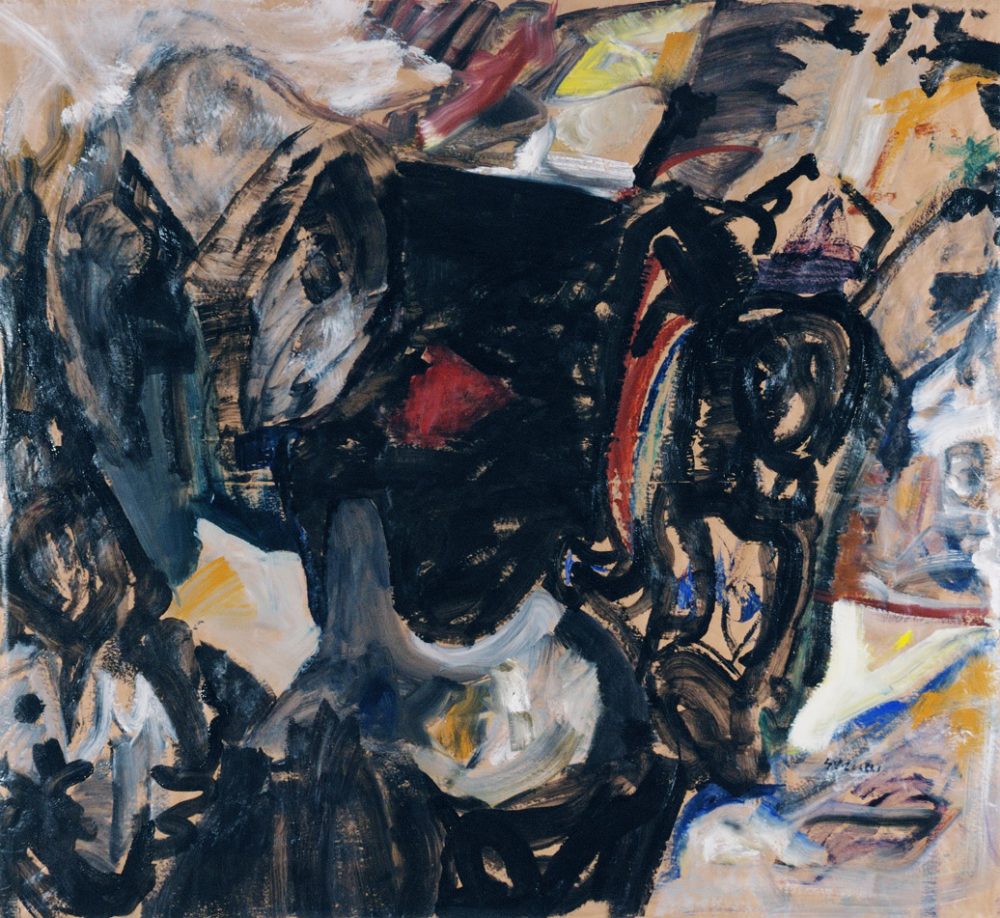 2001-42. Sin título – Acrílico sobre papel kraft – 228x262cm. Año 2001