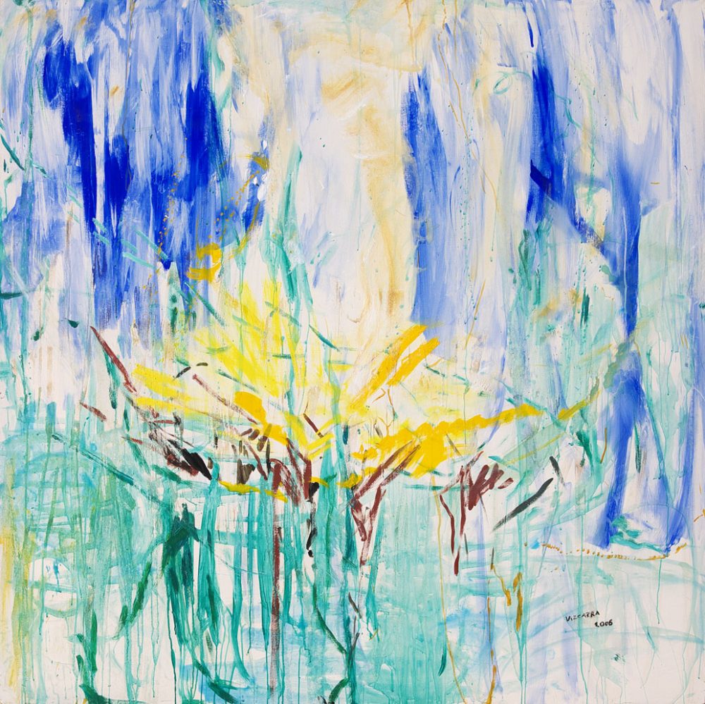 2006-44. Perfume – Acrílico y arena sobre tela 200x200cm. Año 2006