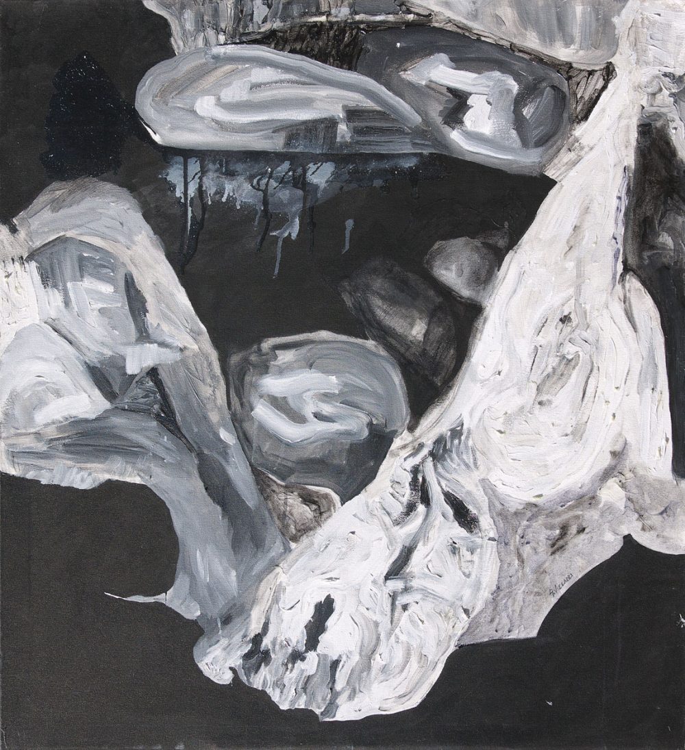 2000-12. La Luz se reconoce por la oscuridad – Acrílico sobre tela – 105x95cm. Año 2000