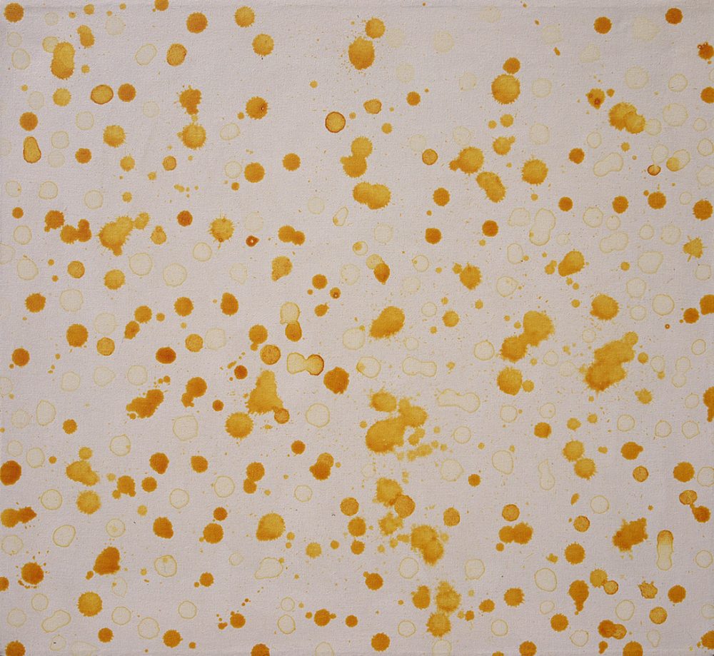 2020-23. Gotas – Temple y pigmento natural fijado sobre tela. 50x60cm. Año 2020