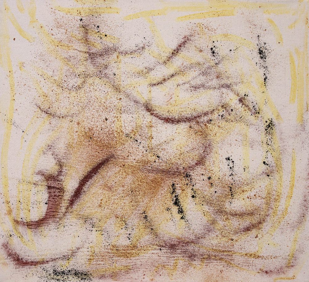 2020-26. Temple y pigmento natural fijado sobre tela 50x60cm. Año 2020