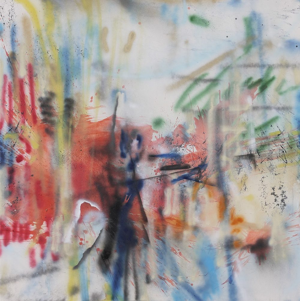 2008-69. Sin titulo – Técnica mixta sobre tela – 170x170cm. Año 2008