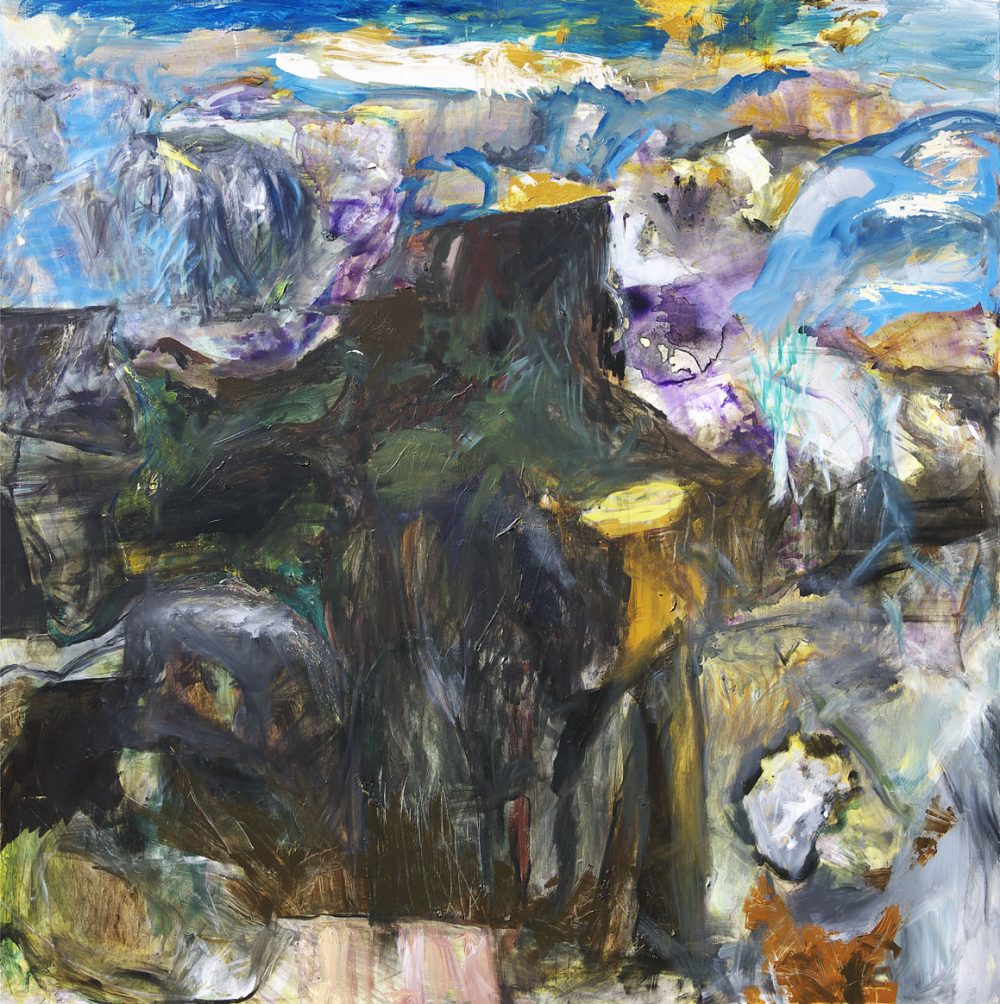 2010-01. La montaña – Acrílico sobre tela – 200x200cm. Año 2010