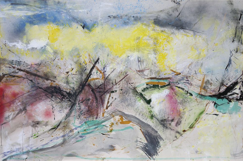 2010-22. El amanecer – Técnica mixta sobre tela 188x280cm. Año 2010