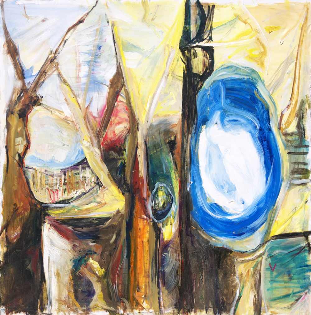 2004-70. Nube delante del bosque – Óleo sobre tela – 209x210cm. Año 2004