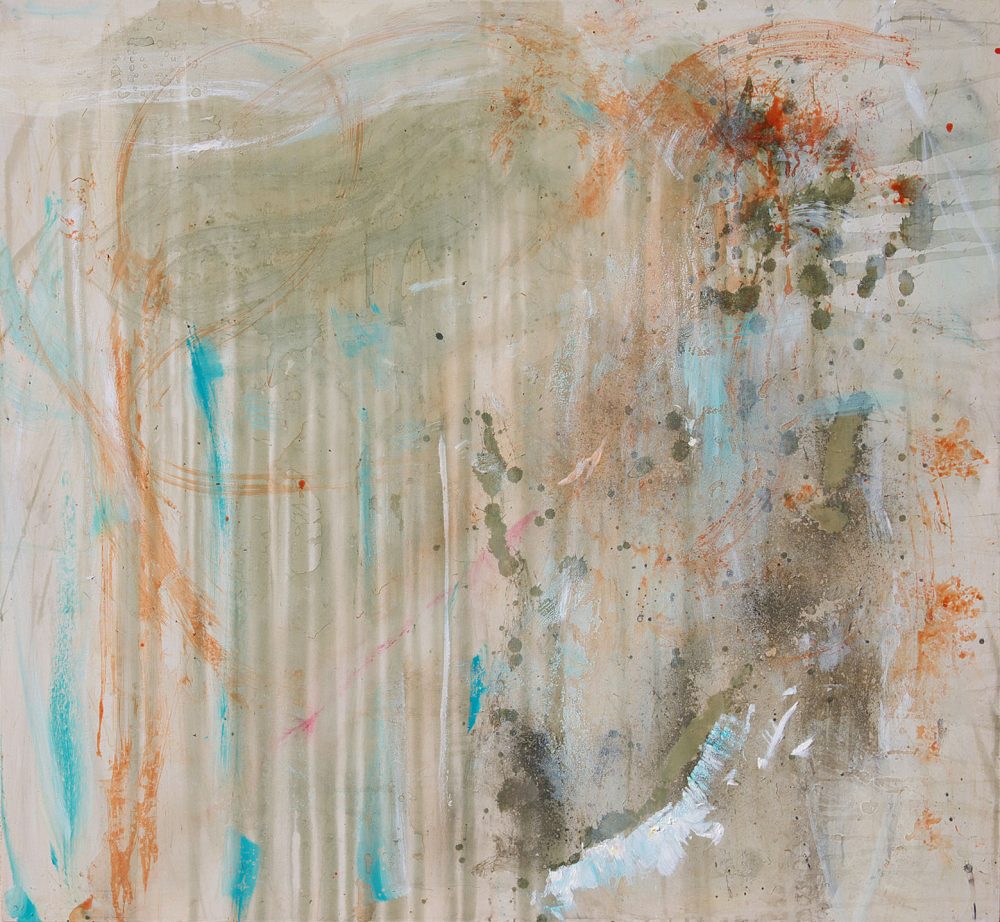 2018-85. Llueve en tu alma – Técnica mixta sobre tela 140x130cm. Año 2018