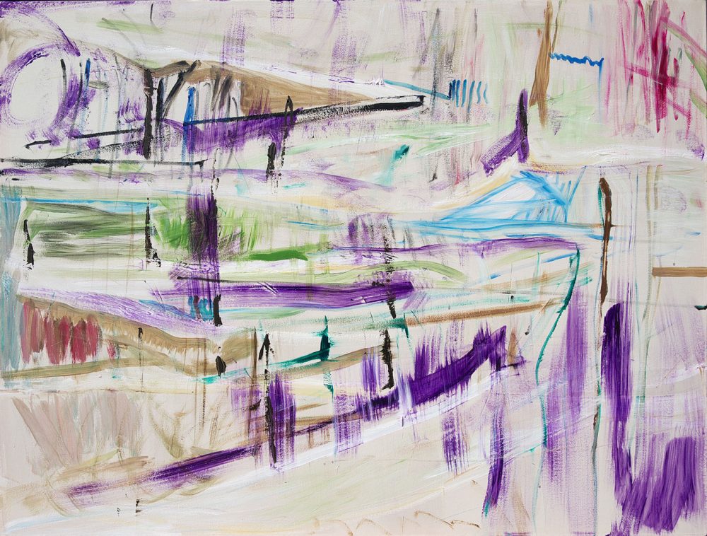 3. Lago – Acrílico sobre tela. 93x123cm. Año 2020