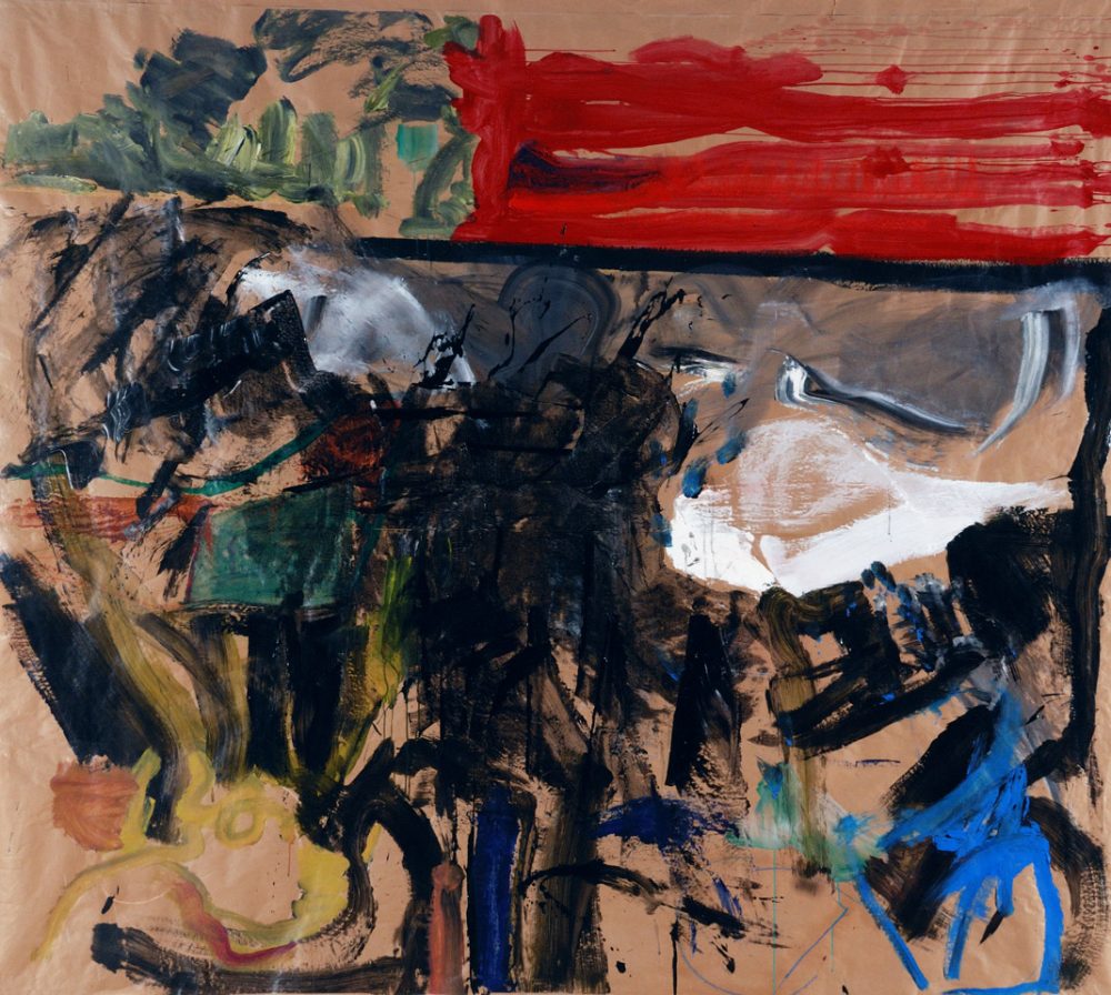 2001-57. Sin título – Acrílico sobre papel kraft – 226x257cm. Año 2001