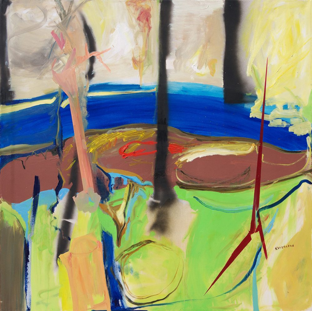 2007-24. Sin título – Técnica mixta sobre tela – 120x120cm. Año 2007