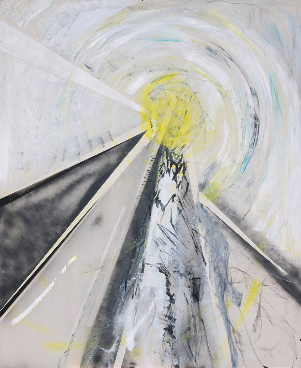 2018-99. De dónde surgen las estrellas – Técnica mixta sobre tela 240x200cm. Año 2018. Colección artista