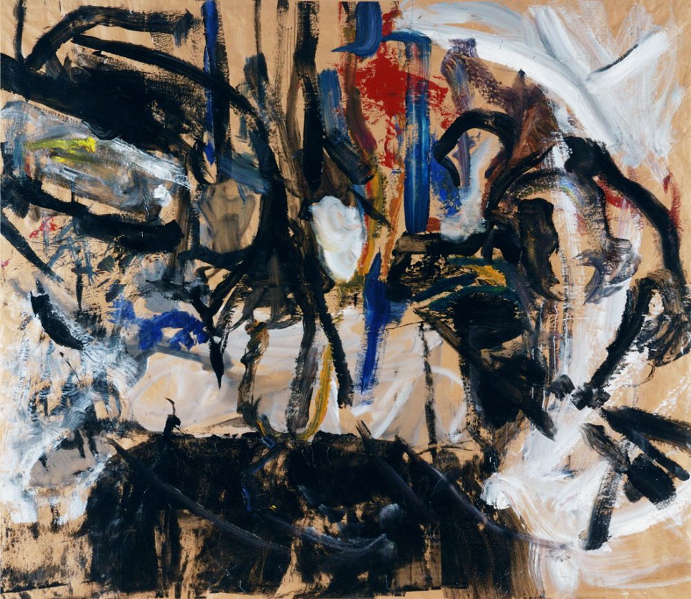 2001-54. Sin título – Acrílico sobre papel kraft – 228x262cm. Año 2001