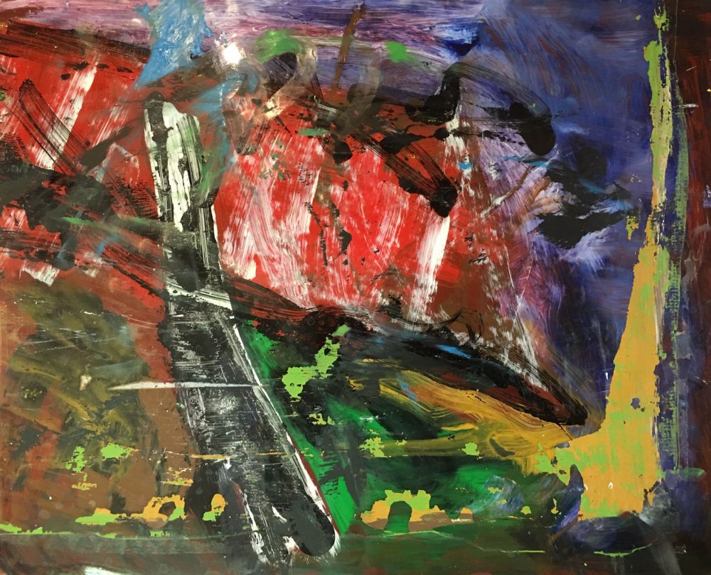 2017- 9. Acrílico sobre acetato. 32x45cm. Año 2017