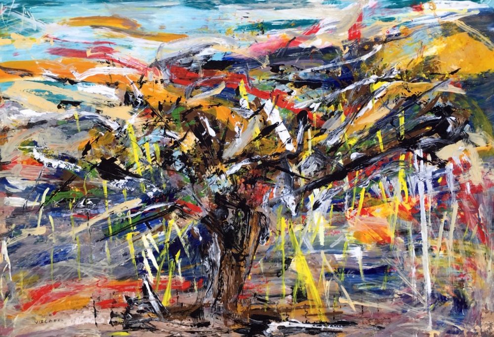 2017-8. Árbol – Acrílico sobre acetato 60x72cm. Año 2017