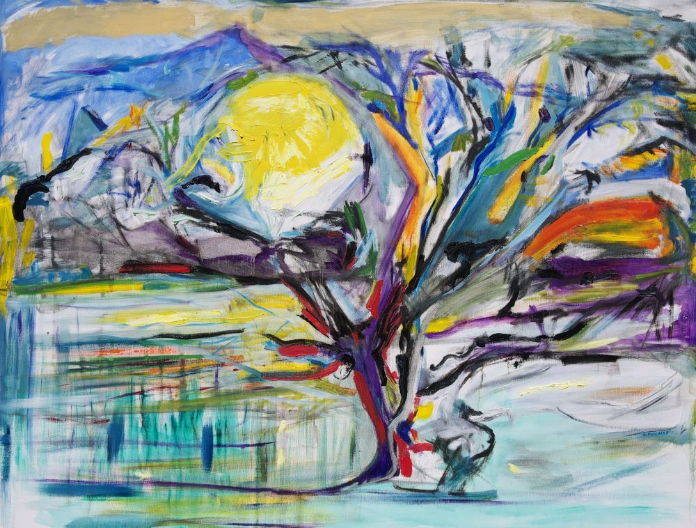 2024-08 Sin titulo acrilico y oleo sobre tela 93,6 x 123,1 cm