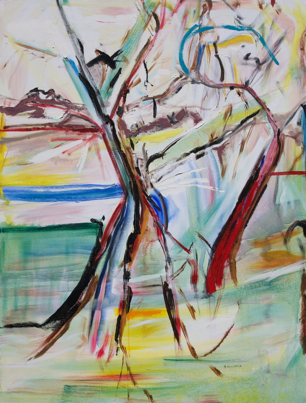 2024-15 Sin titulo acrilico y oleo sobre tela 123,2 x 93,4 cm