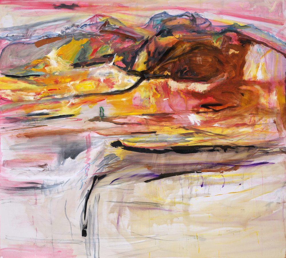 2024-17 sin titulo acrilico y oleo sobre tela 179 x 199 cm